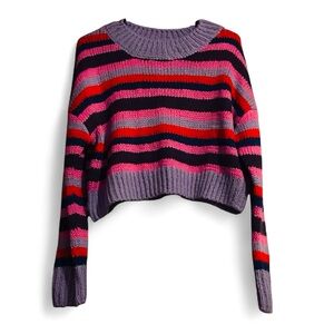 Cotton Emporium Pink and Purple Striped Sweater